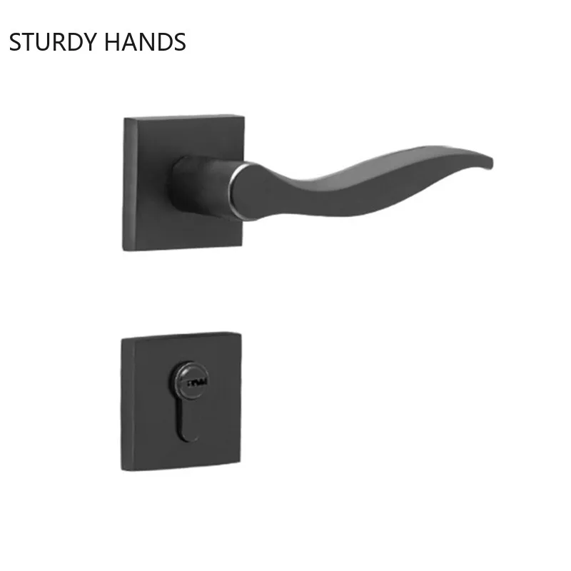 

High Quality Pure Copper Door Lock Indoor Split Type Thickened Mute Deadbolt Lock Bedroom Security Door Lock Furniture Hardware