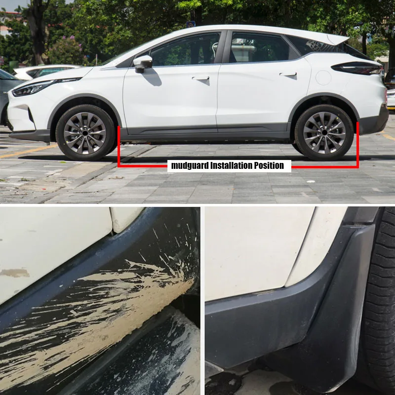 TONLINKER Car Mudguard For Geely Geometry C GE13 2021 2022 2023- Mudguards Splash Guards Front Rear Fender Mudflaps Accessories