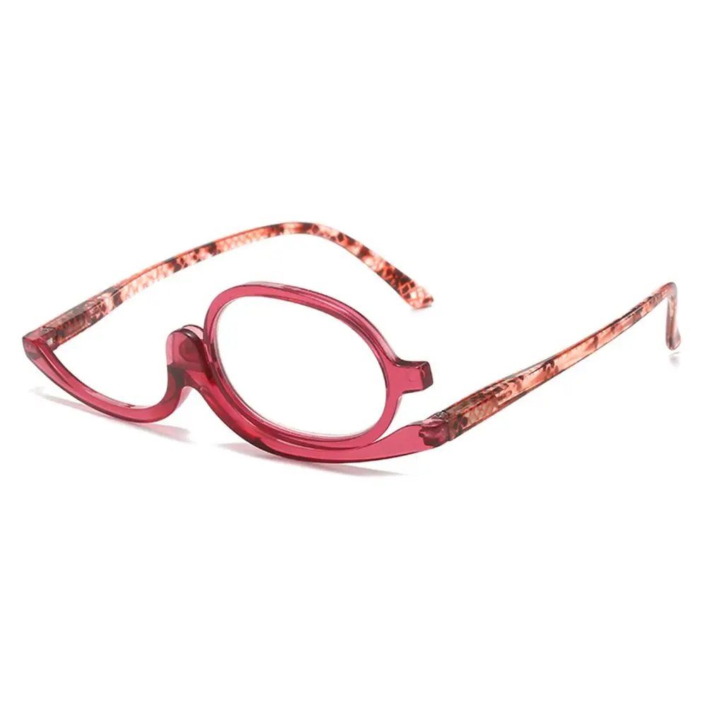 Women Portable Magnifying Rotating Makeup Glasses Flip Down Lenses Colourful Frame Cosmetic Readers Diopter +1.50~+4.0 4
