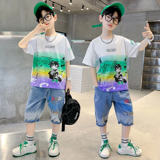 New Boy Teen 4 6 8 10 12 Year Clothing Sets Summer T-shirt Short Sleeve +  Pants Kids Baby Boy Clothes Set Children Outfits Suit - AliExpress