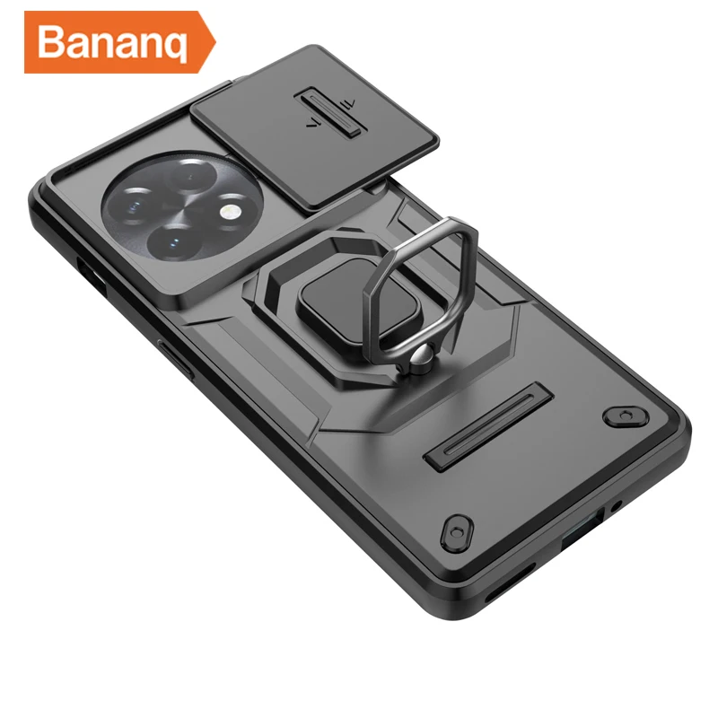 Étui de protection d'objectif d'appareil photo Bananq Slide 11 11R ACE 2 avec anneau magnétique et support pour OnePlus Nord N30 CE3 Lite_voghion.com