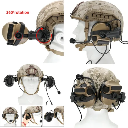 TAC-SKY 새로운 아크 헬멧 레일 어댑터 COMTAC III 전술 헤드셋 PTT 어댑터 u94 ptt 및 전술 헤드셋 교체 헤드 밴드 3