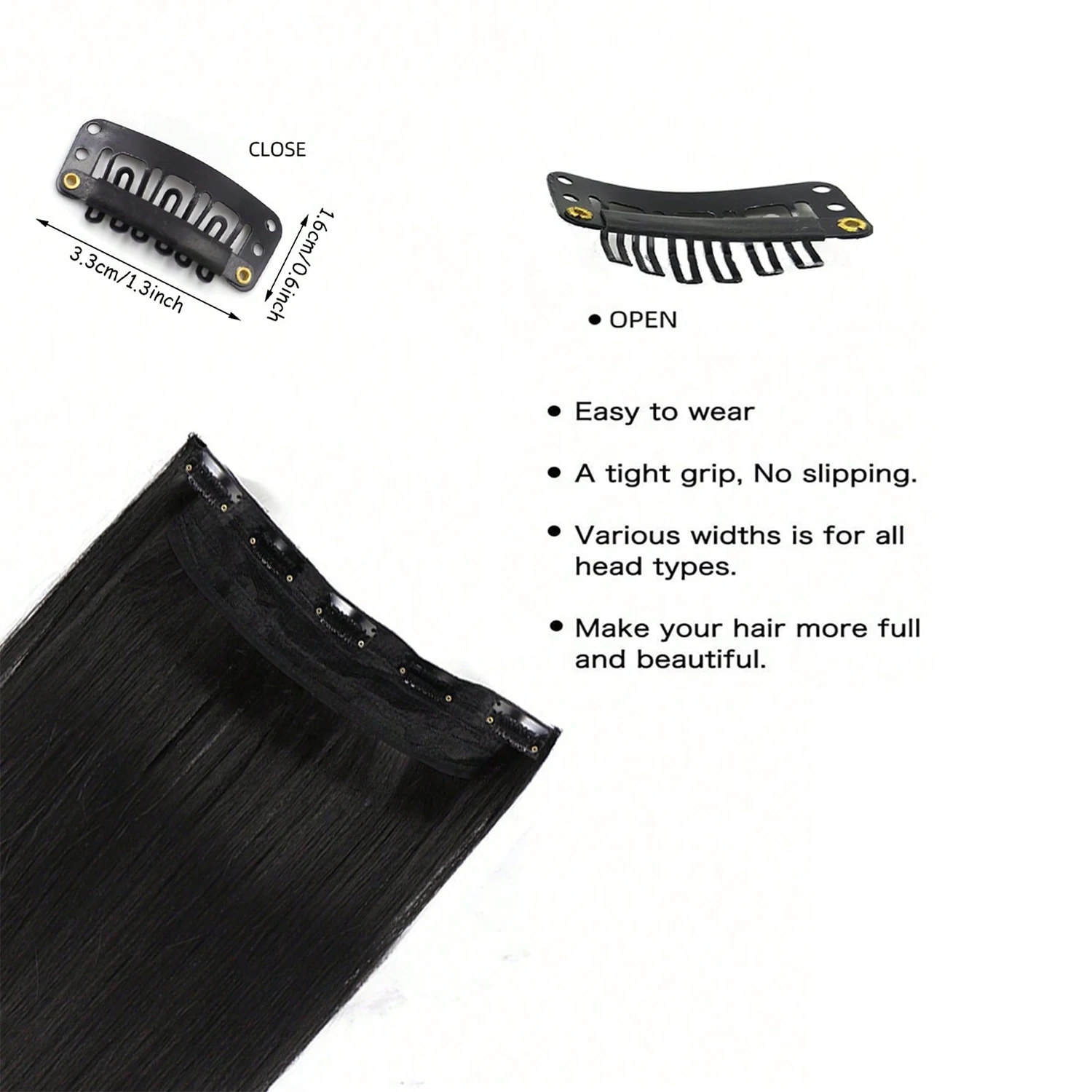 Synthetic Long Straight Hair 5 Clips Hair Extensions Ponytail Extension For Ladies Girls 40/24 Inches Clip In Extensions hair extensions
