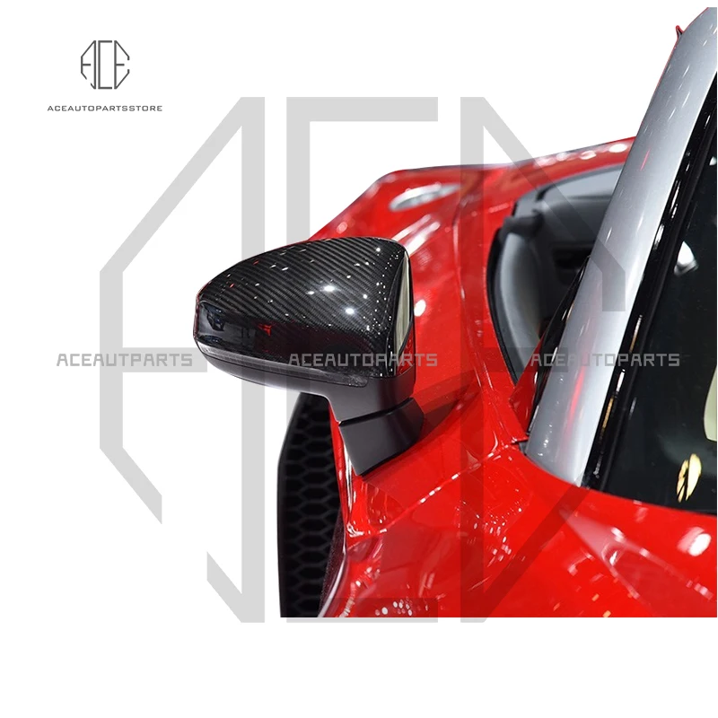 

For Audi R8 TT TTS 8J MK2 Real Carbon Fiber Rear View Mirror Cover Car Accessoires Replacement Style 2015-2023