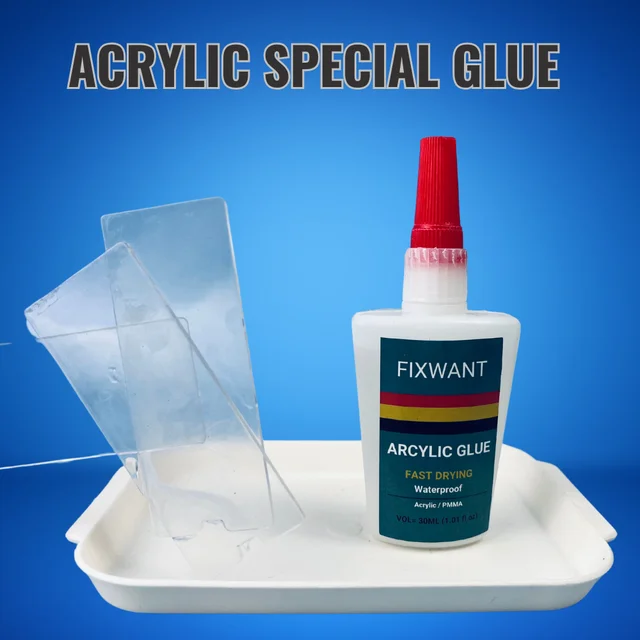 30ML FIXWANT กาวอะคริลิคใสความแข็งแรงสูงกันน้ํากาวทันที PMMA ABS Plexiglass PVC พลาสติก PP PC Bonding 1