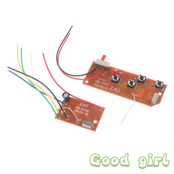 Scheda ricevitore trasmettitore PCB circuito telecomando 2.4G 4CH RC 27 MHz con antenna radio per camion auto RC
