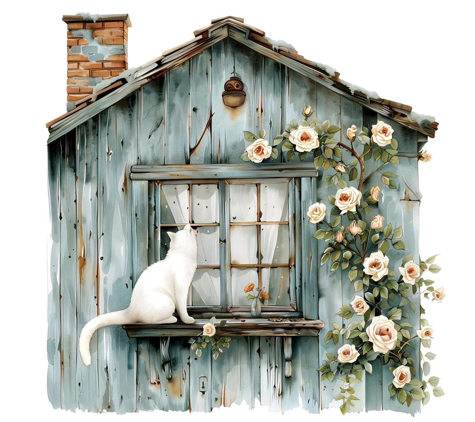 Wall Sticker Kids Room Background Home Decoration Mural Living Room Wallpaper Funny Decal Domestic Cats And Flowers D86