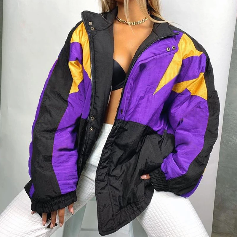 

2023 Winter Women Zipper Jackets Coat Warm Long Sleeve Jacket Female Warm Outwear Hooded Print Clothing Plus Size Short Outwear