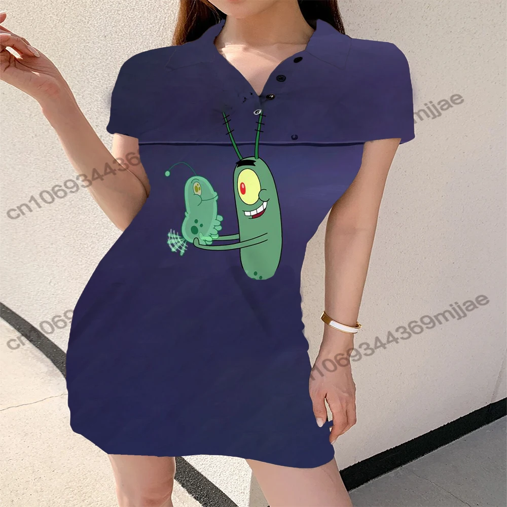 

V-neck POLO Dress Y2k Womens Dresses for Special Events Suitable Dresses on Request Clothes for Women Woman Summer Dress Es 2023