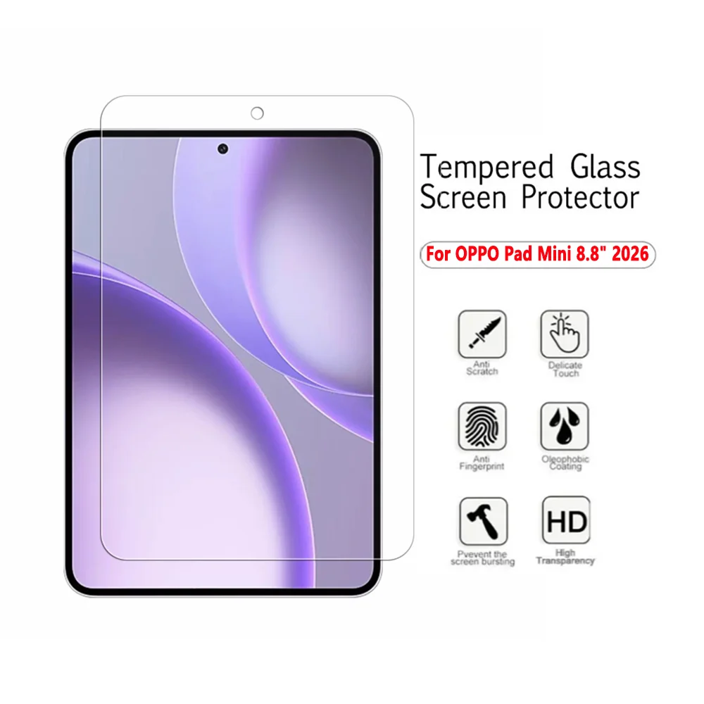Premium Tempered Glass Screen Protector for 8.8-Inch Tablets - 2 Pack, HD Anti-Scratch Film