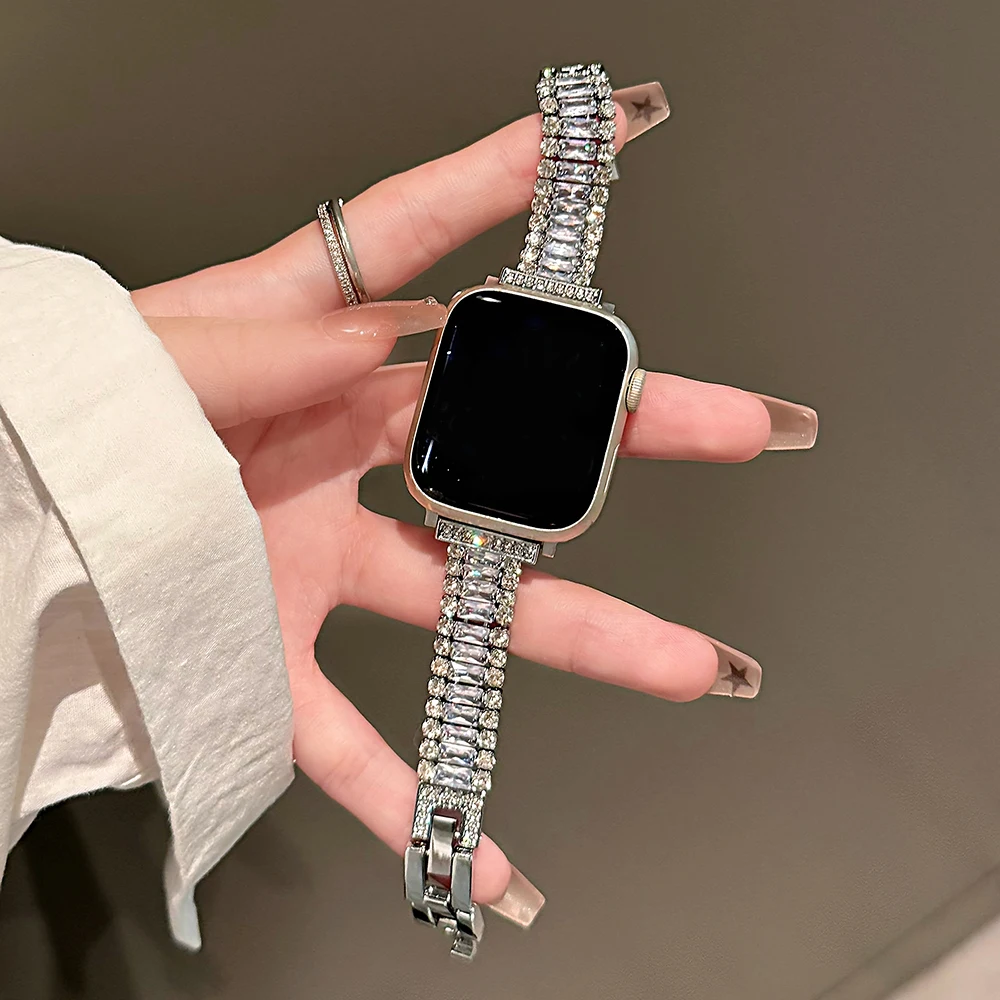 Luxury Diamond Metal Strap for Women - Elegant Watch Bracelet