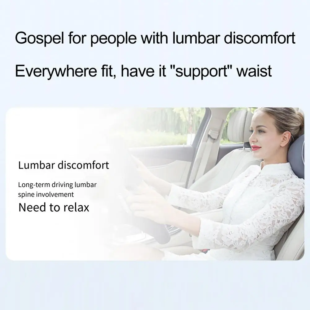 Versatile Bed Pillow Memory Foam Lumbar Pillow for Back Pain Relief Support Wedge Bolster for Sleepers Bed Car Sofa