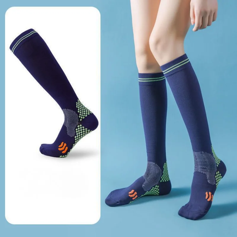 Chaussettes de Compression de course à la mode transfrontalière, chaussettes élastiques façonnant les mollets de Style japonais, chaussettes de sport pour hommes et femmes