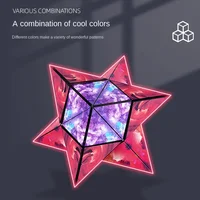 Variety Geometric Changeable Magnetic Magic Cube Anti Stress 3D Hand Flip Puzzle Cube Kids Stress Reliever Fidget Toy 5