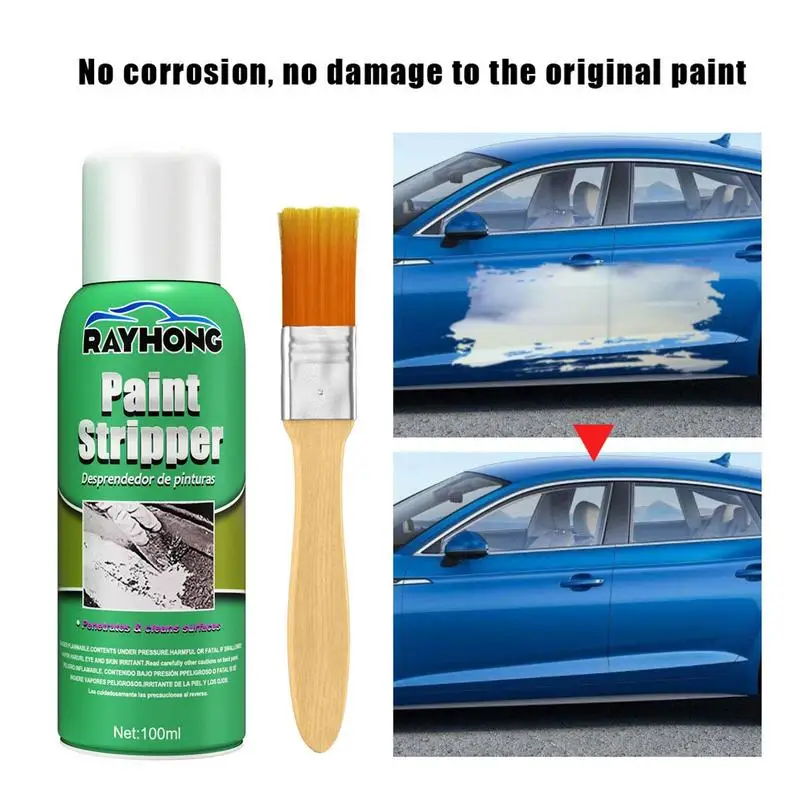 

Car Engine Paint Remover Varnish Stripper Metal Surface Paint Stripper Car Wheel Traceless Cleaning Paint Remover Gel with Brush