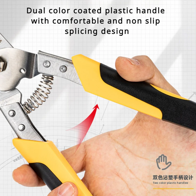 DELI  Aviation Scissor Tin Snips Metal Sheet Cutting Snip Cutter Multi-directional Scissors Industrial Professional Hand Tool 5