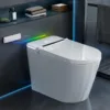 Smart Toilet Built-in Bidet Seat,Tankless Toilet with Auto Lid Opening,Closing and Flushing,Foot Sensor,Heated Seat,Elongated 1