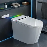 Smart Toilet Built-in Bidet Seat,Tankless Toilet with Auto Lid Opening,Closing and Flushing,Foot Sensor,Heated Seat,Elongated 1