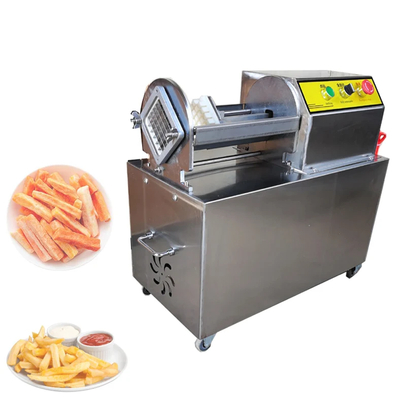 

Electric Potato Chips Cutter French Fries Cutting Machine Small Carrot Stick Cutting Machine