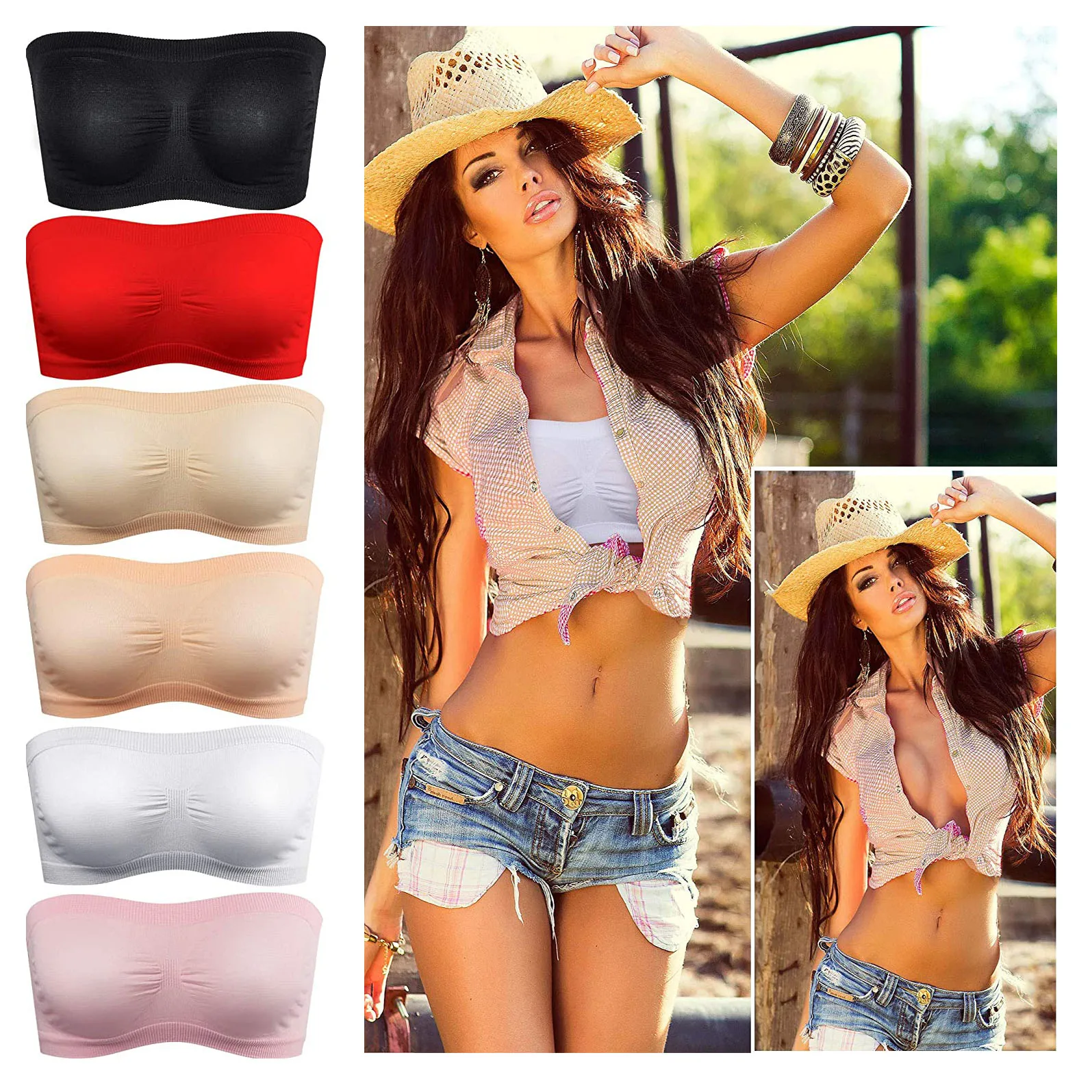 Breathable Mesh Tube Strapless Crop Tops Women Sexy Bralette Bra Bandeau Summer Dress Shouderless Crop Top women lingerie bra