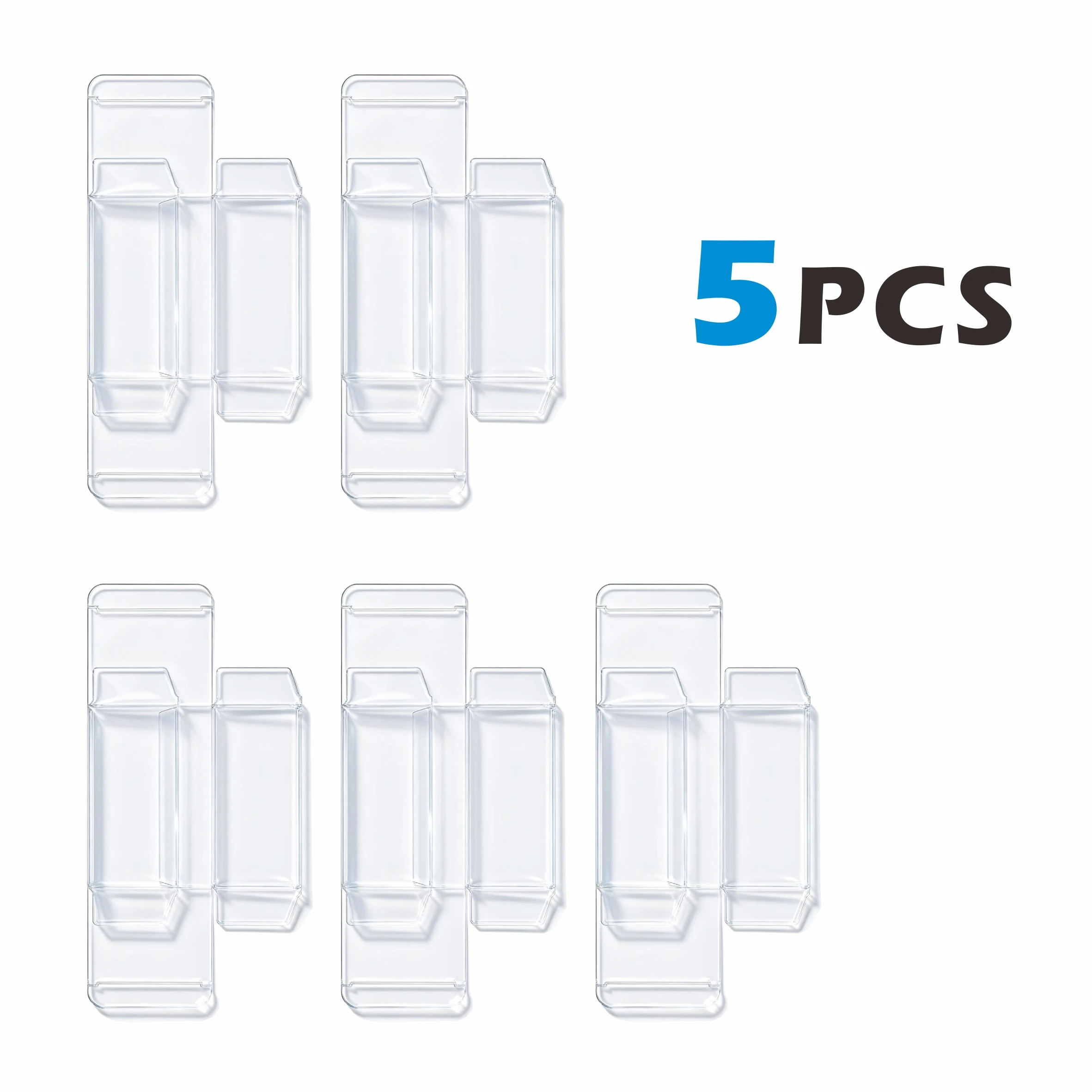 5-Pack Clear Plastic Protector Cases