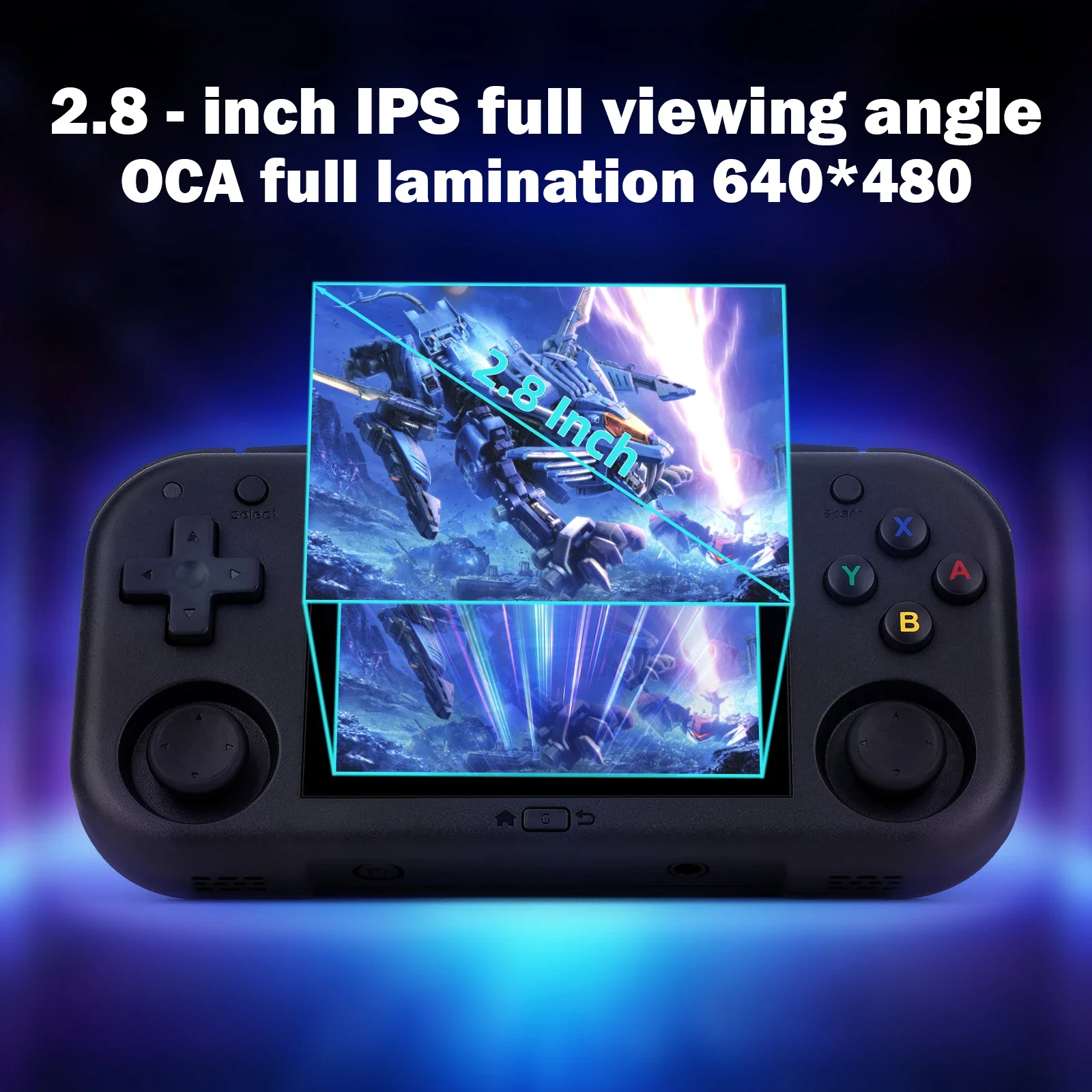 Ampown Mini Zero 28 Dual OS Retro Handheld Emulator 2.8″ OCA IPS — vue 4