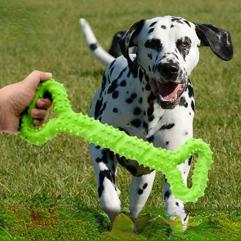 

Большое Тянущее кольцо из термопластичной резины, игрушки для собак, устойчивая к укусам палочка для чистки зубов, жевательная игрушка для дрессировки собак, аксессуары для собак, товары для домашних животных