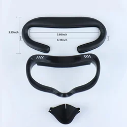 Premium PU Leather 3D Contoured Facial Interface with Breathable Sweat Guard Face Pad (Black)