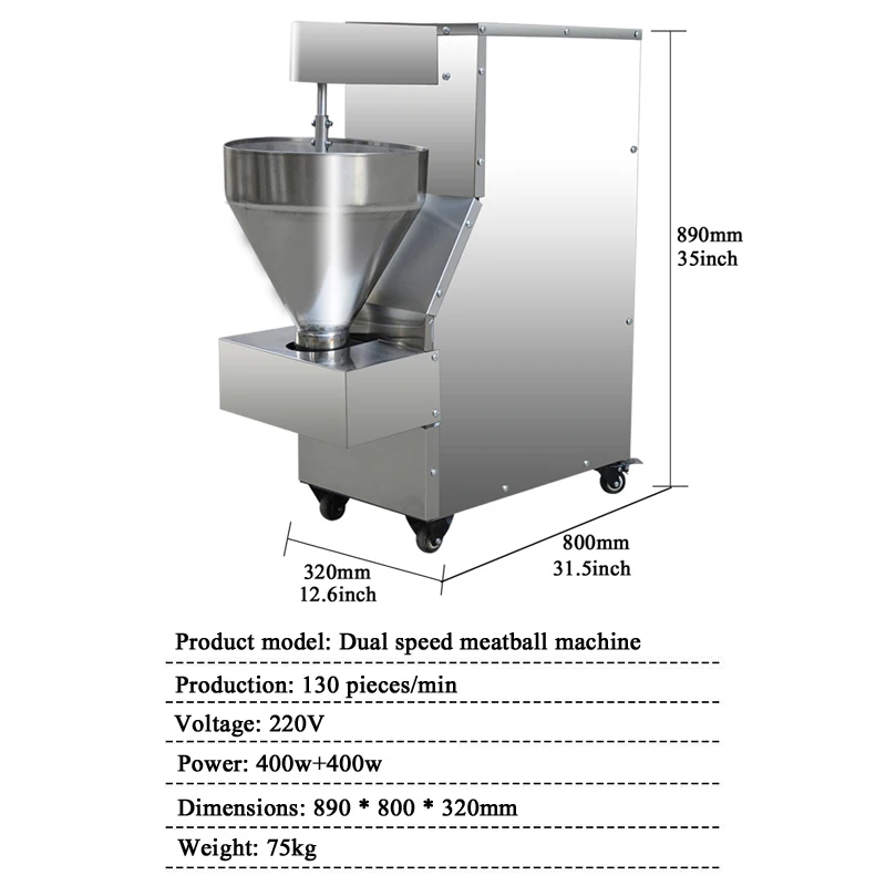 Small Commercial Fish Balls, Beef And Fish Balls, Electromechanical Rice-Meat Dumplings Making Machine 2