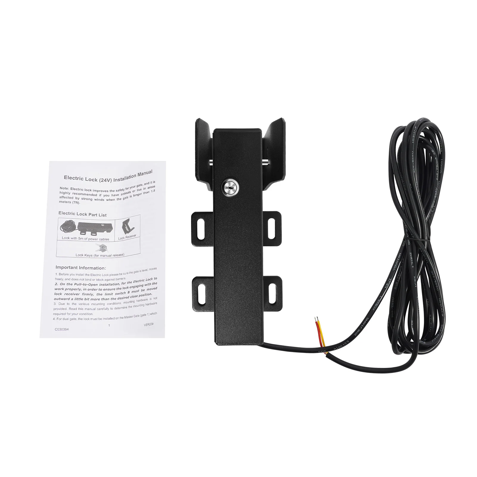 Elektrisches 24-V-Torschloss aus Q235-Stahl mit IP44