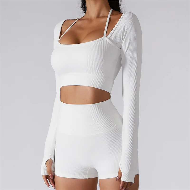 Summer Seamless Yoga Set Women Sports Suits Quick Drying Slim Fit Workout Bra Cropped Sports High Waist  Legging Fitness Wear