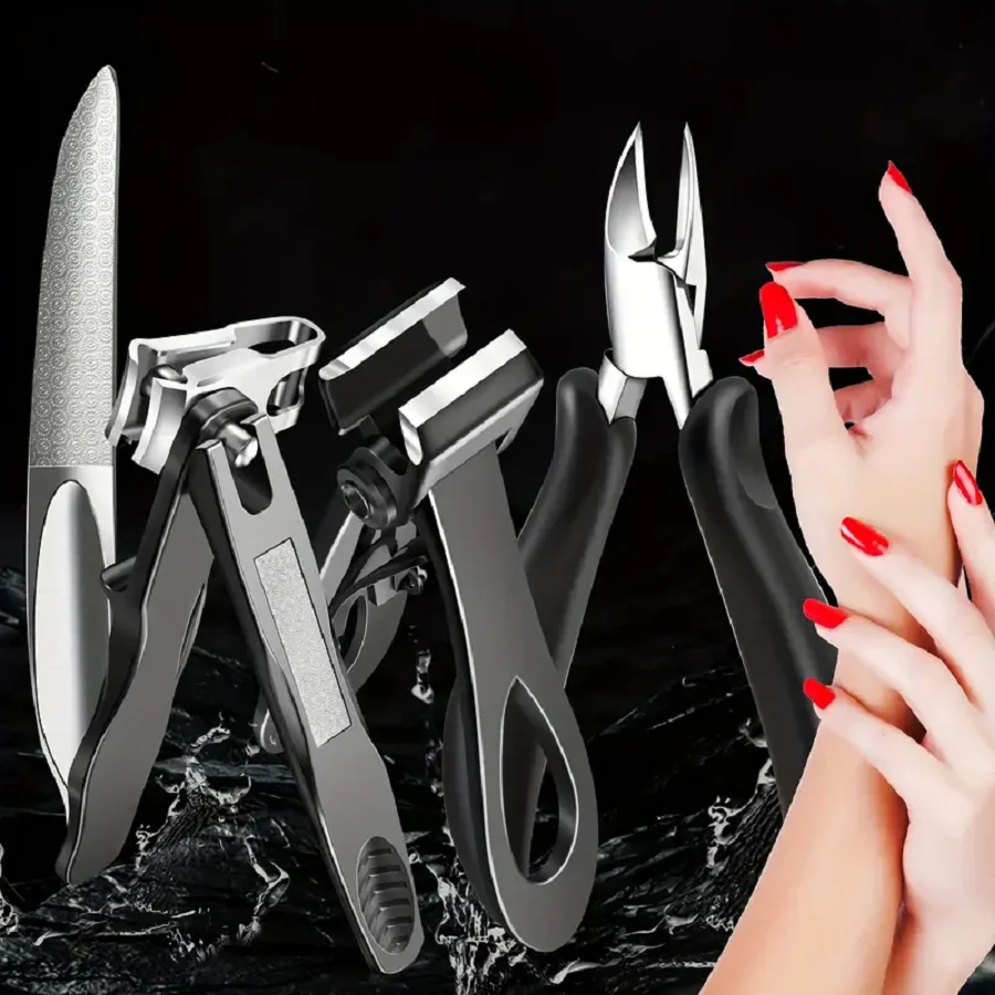 Large Thick-Toenail Clipper Set-Heavy Duty Ingrown Toenail Clippers-Angled Design, Nail Clippers for Men, Seniors & Women