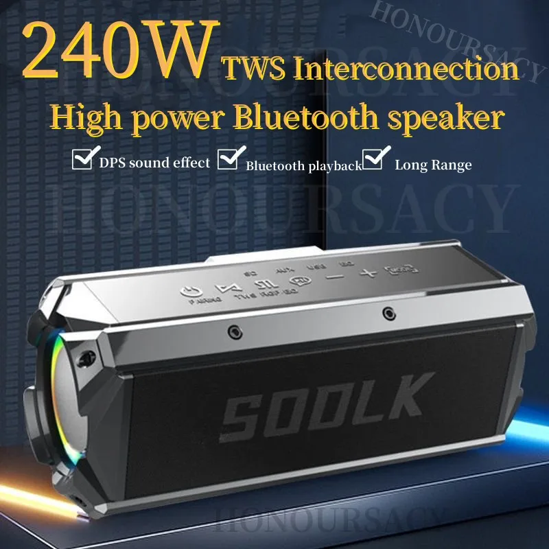 SODLKT200plus120WHighpowerBluetoothSpeakerHomeStereoOutdoor