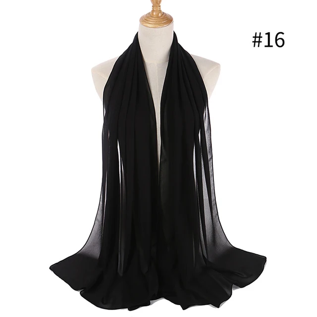 107680-88ab28.jpg Voile musulman en mousseline pour femme, long et uni, en mousseline bulle, foulard hijab en mousseline pour femme musulmane