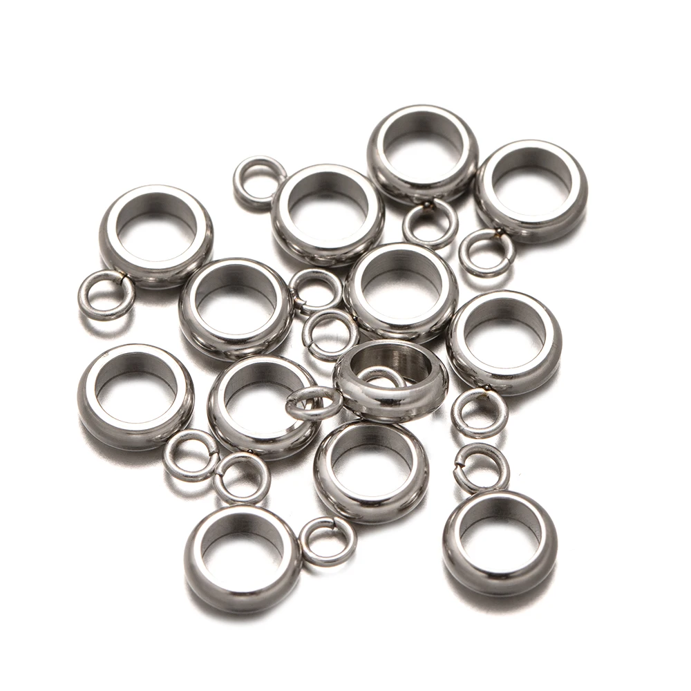 20 Stücke 4/5/6/7/8mm Gold Edelstahl Anhänger Anschlüsse Bail Verschlüsse Anhänger Clip Prise DIY Halskette Schmuck Finden – Detail 7