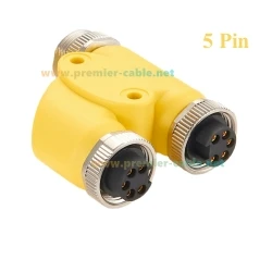 7/8-Zoll 4-poliger H-Verteiler 7/8 "-16UN Mini-Adapter Stecker auf Buchse Y-H-Verteiler 3-Wege IP67 Industrieller Sensor-Aktuator-Steckverbinder – Detail 4