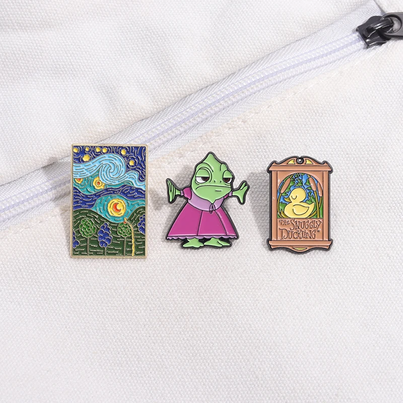 Cartoon Animierte Filme Rolle Emaille Pin Kuschelige Entlein Zeichen Brosche Rucksäcke Revers Abzeichen Schmuck Zubehör Geschenke für Fans – Detail 7