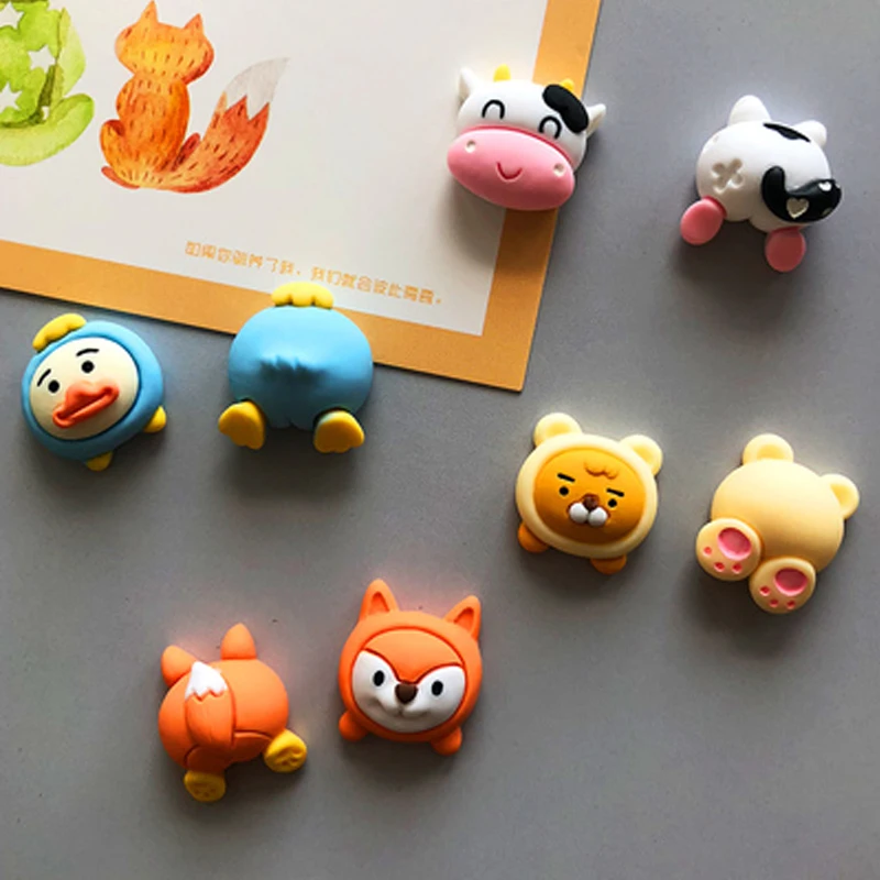 Magnetic fridge magnets magnetic fridge stickers refrigerator decor Cartoon mini magnet refrigerator series set Animal food Christmas refrigerator decoration Home decorative magnet photo wall