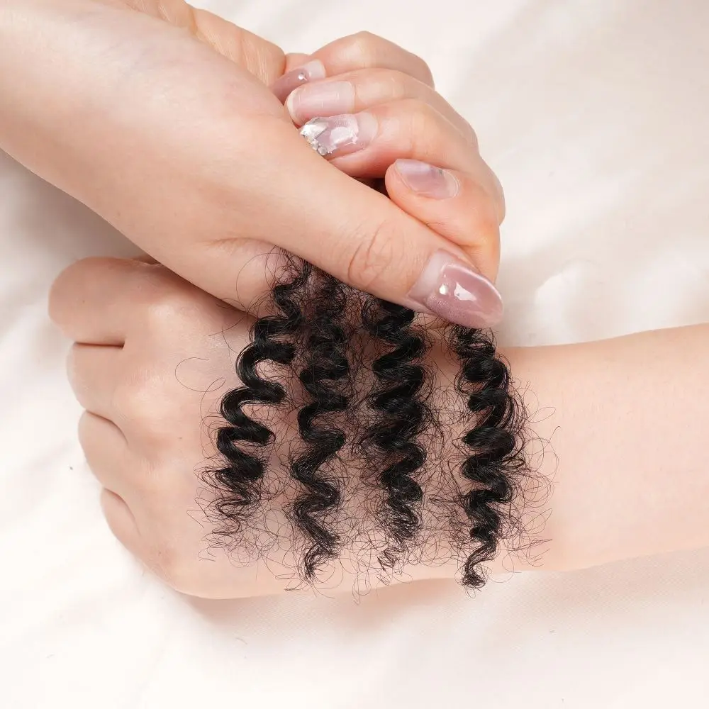 8inch 30g/pc Afro Kinky Bulk Human Hair For Dreadlock Extensions Afro Kinky Curly Hair Bulk, Repair Locs,Twist,Braiding,crochet 5