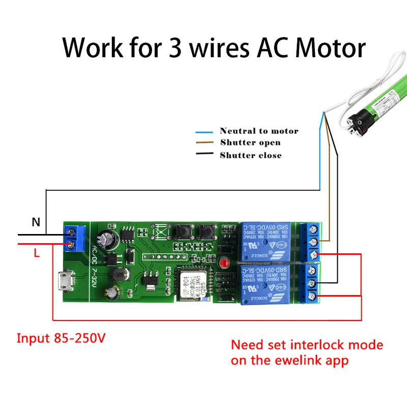 DIY EWelink WiFi Smart Garage Door Opener Controller 433mhz RF Remote Control Switch Receiver Voice Control Alexa No Hub Needed