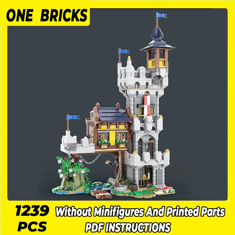 

Moc Building Blocks Modular Castle Model River Outpost Technical Bricks DIY Assembly Construction Toys For Child Holiday Gifts