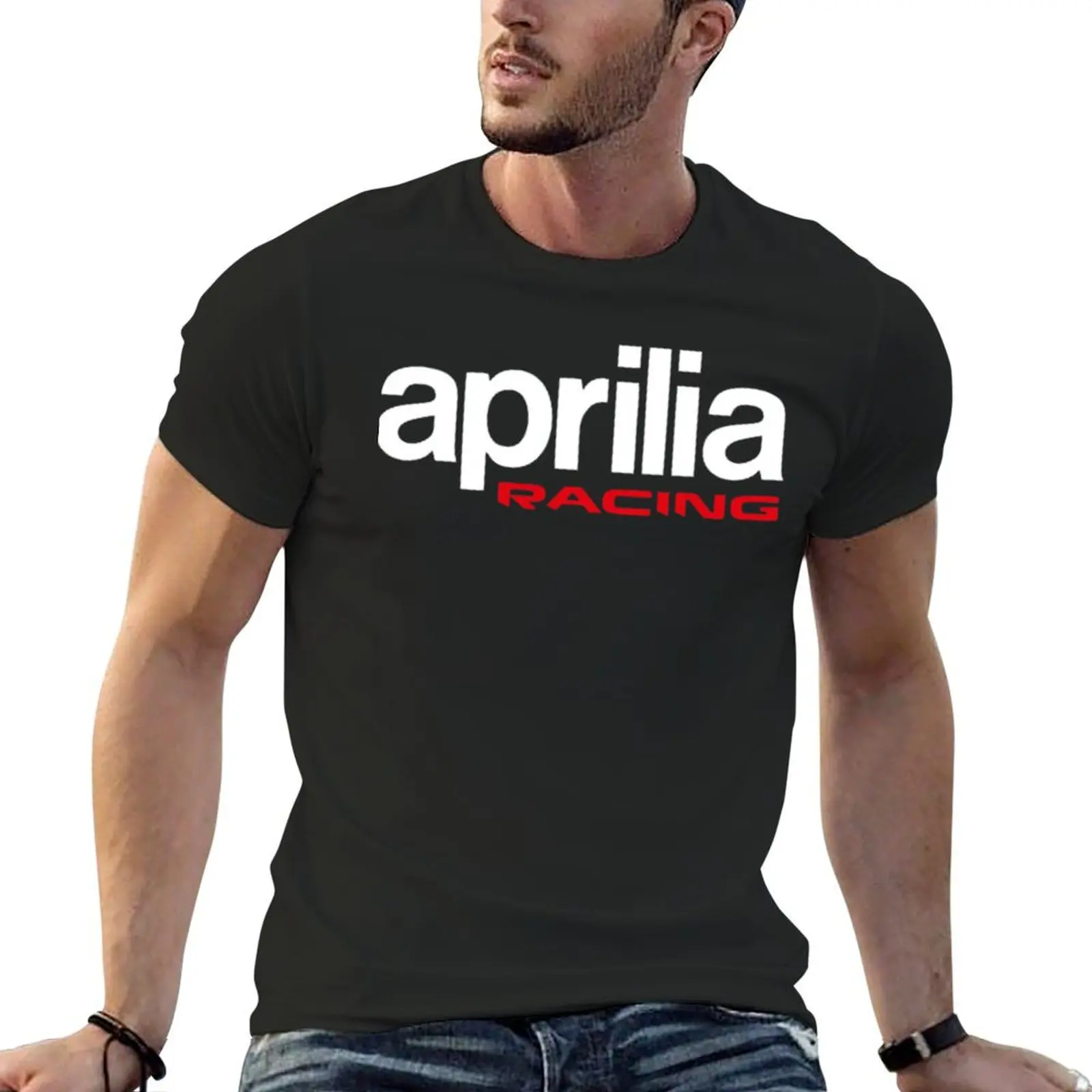 Aprilia Racing Merchandise T-Shirt Top Felpe Oversize, Uomo