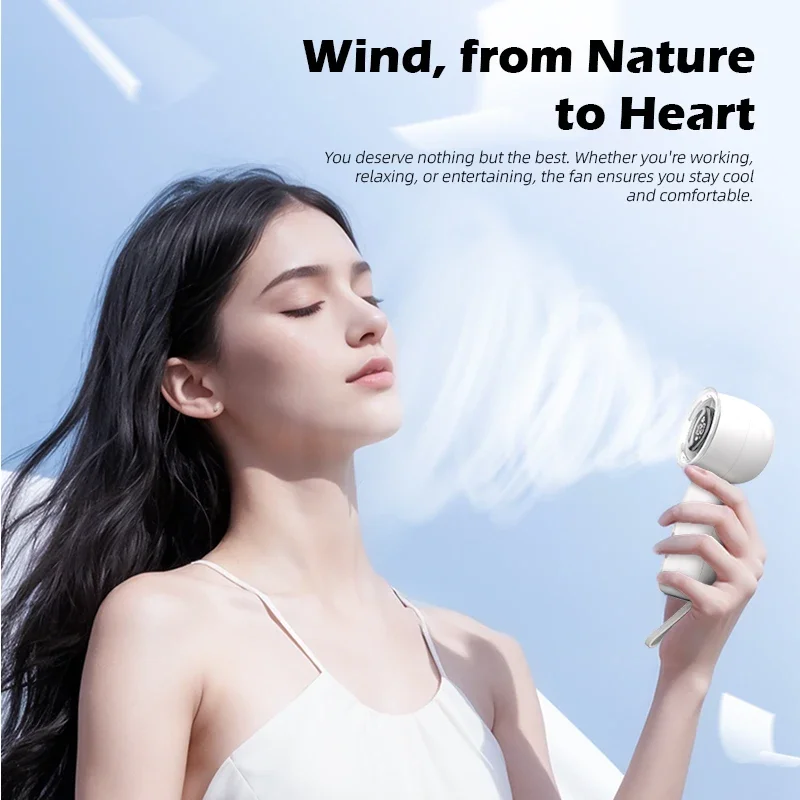 VYVYLABS 초고속 휴대용 미니 선풍기, 접이식 걸이식 팬, USB 충전식 선풍기, 16H, 3000mah, 13000RPM