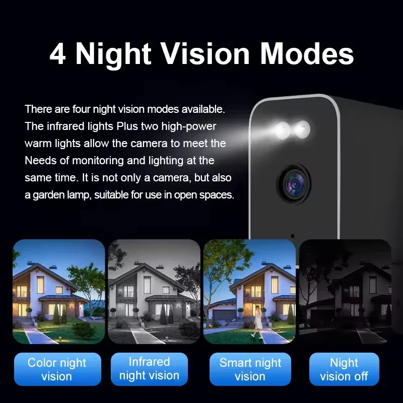 OKAM PRO IP Security Camera HD 5MP WiFi CCTV 5200 Battery Colour Night Vision Outdoor Waterproof Smart Camera Two-way Intercom 2