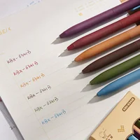 6-Color Gel Pen Set 0.5mm Fine Point Quick-Dry Smooth Writing Ballpoint Pens for Diary Drawing Learning Office Study Stationery 1