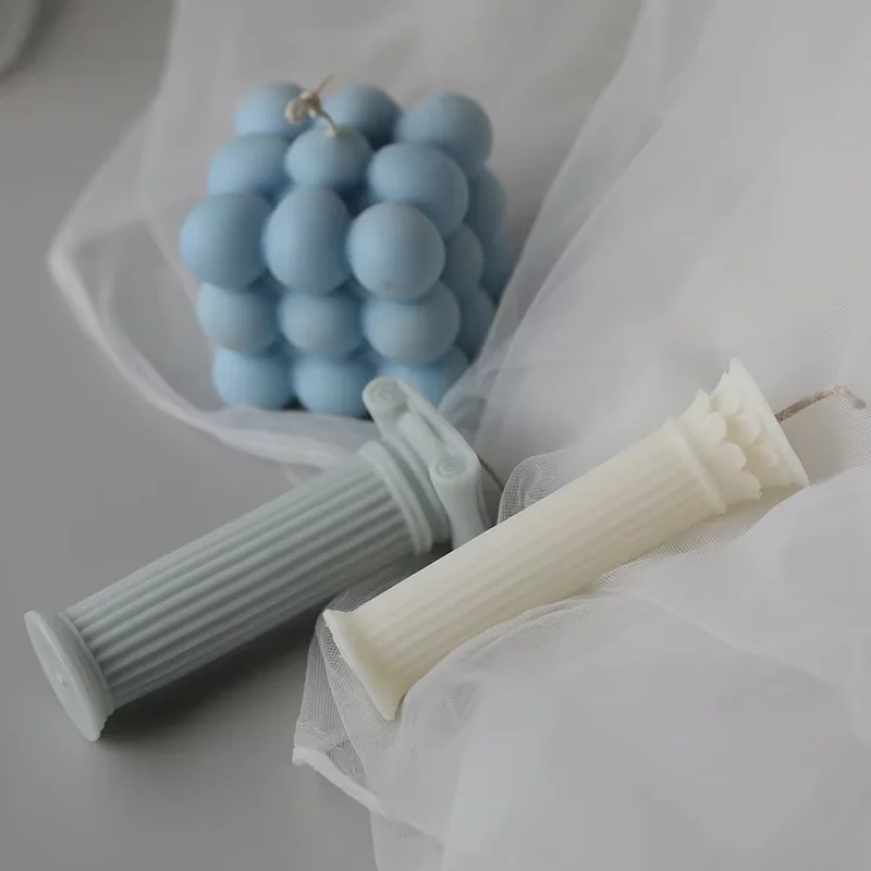 New European Roman Pillar Mold Aromatherapy Candle Mold Kitchen Baking Chocolate Molds Retro Home DecorDIY Gypsum Ornament Mould