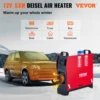 VEVOR 5KW Diesel Air Heater All in One 12V Diesel Parking Heater Silencer Diesel Heater w/Remote Control & LCD Switch for RV Bus 2