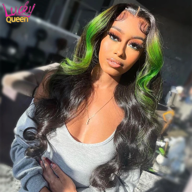 Highlight Pink Green Body Wave Wig Brazilian Human Hair Wigs Pre Plucked Pink Root Lace Frontal Wig Transparent Lace For Women 4 Highlight Pink Green Body Wave Wig Brazilian Human Hair Wigs Pre Plucked Pink Root Lace Frontal Wig Transparent Lace For Women 4