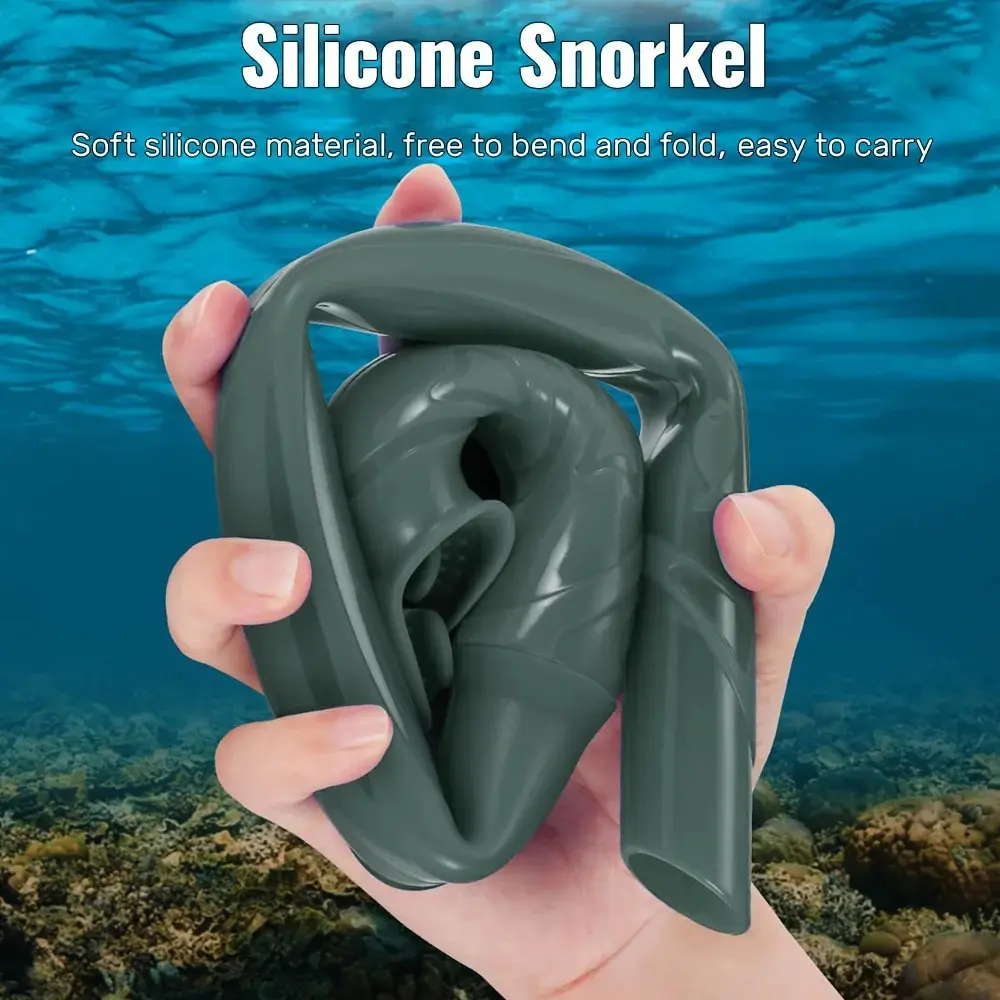 Soft Silicone Diving Snorkel Portable Foldable for Freediving Swimming