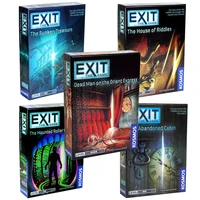 Exit Game The Abandoned Cabin The Haunted Roller Coaster Dead Man on The Orient Express The House of Riddles Card Board Game 1